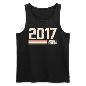2017 Vintage 2017 Birthday 2017 Retro 2017 - Men's Premium Organic Tank Top - black - Front - AI Model Male 178 light (178cm)