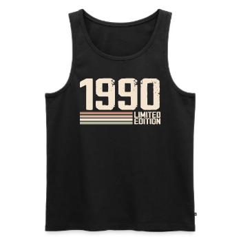 1990 Vintage 1990 Birthday 1990 Retro 1990 - Men's Premium Organic Tank Top - black - Front - AI Model Male 178 light (178cm)