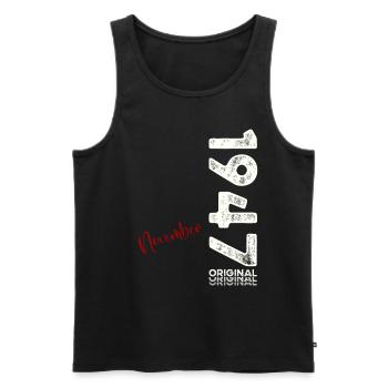 77th Birthday Original November 1947 Volume 47 - Men's Premium Organic Tank Top - black - Front - Michal (187cm)