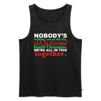 Merry Christmas - Men's Premium Organic Tank Top - black - Front - Michal (187cm)