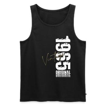 60th Birthday Original Vintage 1965 - Men's Premium Organic Tank Top - black - Front - Michal (187cm)
