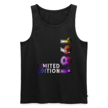 44th Birthday Original Vintage 1981 - Men's Premium Organic Tank Top - black - Front - AI Model Male 178 light (178cm)