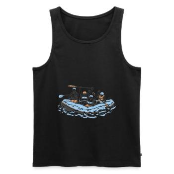 Rafting Squad Outfit for Teams Boating Mountains - Men's Premium Organic Tank Top - black - Front - Michal (187cm)