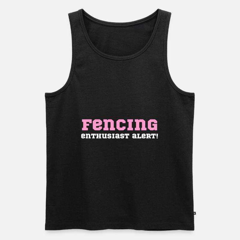 Fencing enthusiast alert! - Männer Premium Bio Tank Top - Schwarz