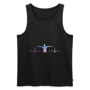 Synchronschwimmen Team Artistic Swim - Männer Premium Bio Tank Top - Schwarz - Vorne - Michal (187cm)