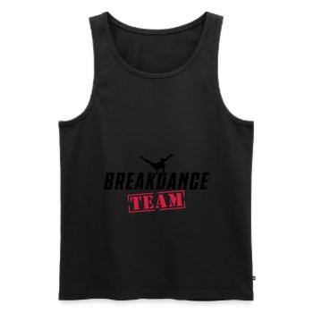 breakdance team - Men's Premium Organic Tank Top - black - Front - AI Model Male 178 light (178cm)