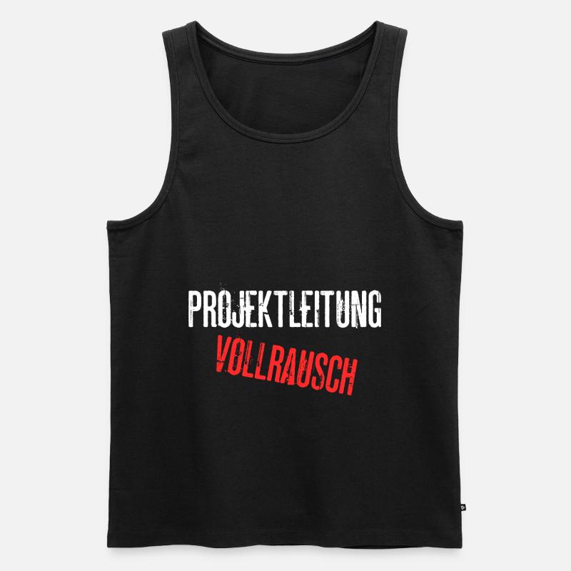 Projektleitung Vollrausch - Männer Premium Bio Tank Top - Schwarz