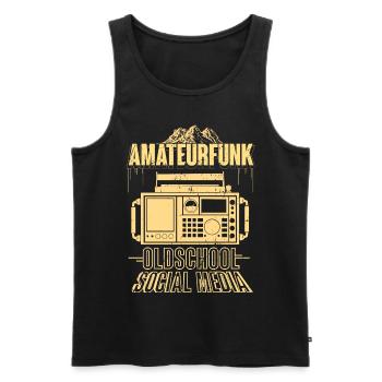 Amateurfunker Hobby Funker Geschenkidee - Männer Premium Bio Tank Top - Schwarz - Vorne - AI Model Male 178 light (178cm)