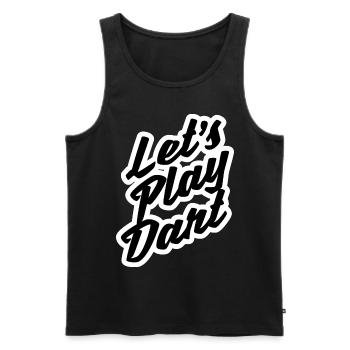 Dart darts dart player dartboard gift - Men's Premium Organic Tank Top - black - Front - AI Model Male 178 light (178cm)