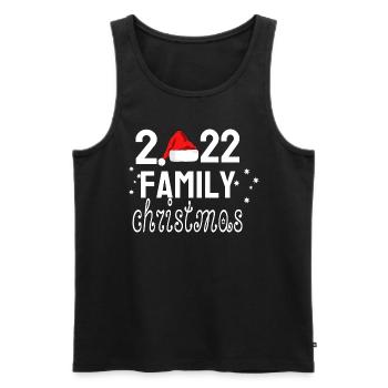 2022 family christmas - Débardeur bio Premium Homme - noir - Devant - AI Model Male 178 light (178cm)