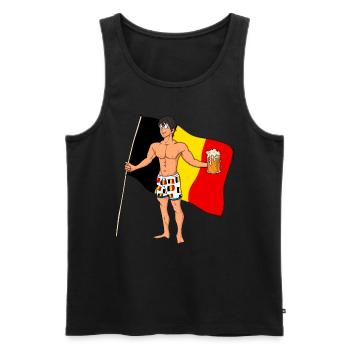 Belgian Hot Boy - Men's Premium Organic Tank Top - black - Front - AI Model Male 178 light (178cm)