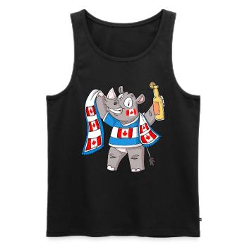 Rhino Fan Canada - Débardeur bio Premium Homme - noir - Devant - Michal (187cm)