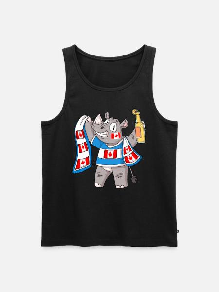 Rhino Fan Canada - Débardeur bio Premium Homme - noir