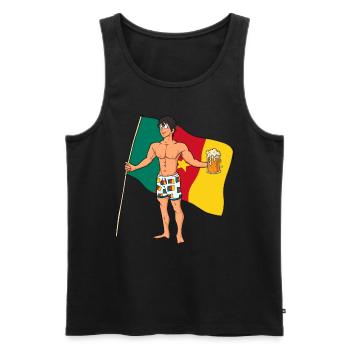 Kameruner Hot Boy - Männer Premium Bio Tank Top - Schwarz - Vorne - AI Model Male 178 light (178cm)