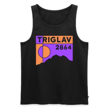 Triglav Triglau Hiking Ascent Kranjska Gora - Men's Premium Organic Tank Top - black - Front - AI Model Male 178 light (178cm)