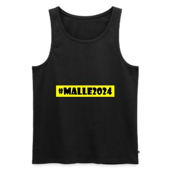 Malle 2024 - Débardeur bio Premium Homme - noir - Devant - AI Model Male 178 light (178cm)