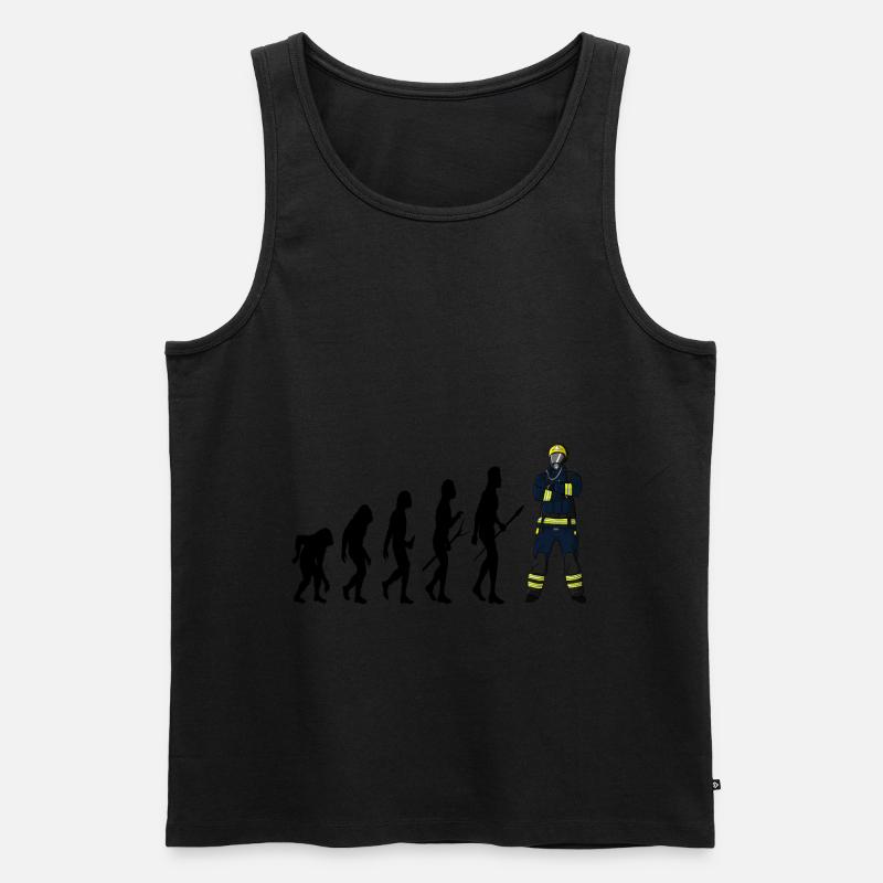 Evolution Feuerwehrmann - Männer Premium Bio Tank Top - undefined