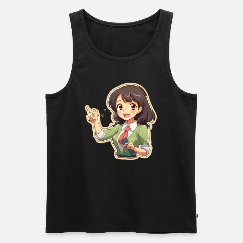Anime Teach: Fun Explainer - Männer Premium Bio Tank Top - undefined