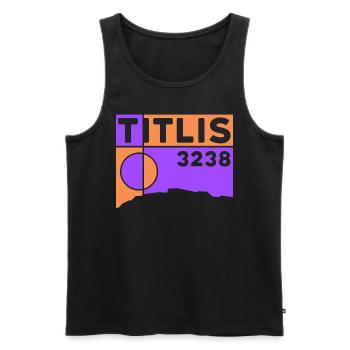 Titlis Besteigung Berg Wandern Wanderung Engelberg - Männer Premium Bio Tank Top - Schwarz - Vorne - AI Model Male 178 light (178cm)