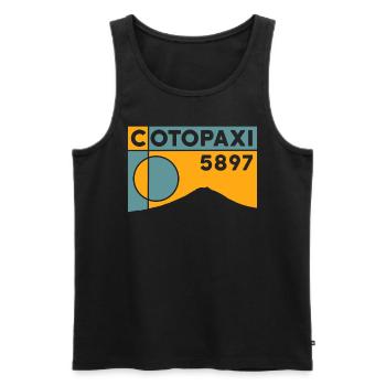Cotopaxi Climb Height Volcano Ecuador Souvenir - Men's Premium Organic Tank Top - black - Front - Michal (187cm)