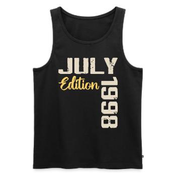 July 1998 Birthday Shirt July 1998 - Men's Premium Organic Tank Top - black - Front - Michal (187cm)