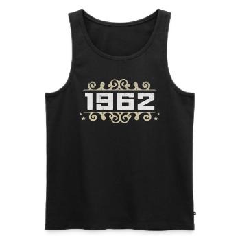 Jahrgang 1962 Retro Geburtstag 1962 Vintage 1962 - Männer Premium Bio Tank Top - Schwarz - Vorne - Michal (187cm)