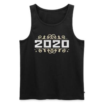 Jahrgang 2020 Retro Geburtstag 2020 Vintage 2020 - Männer Premium Bio Tank Top - Schwarz - Vorne - AI Model Male 178 light (178cm)