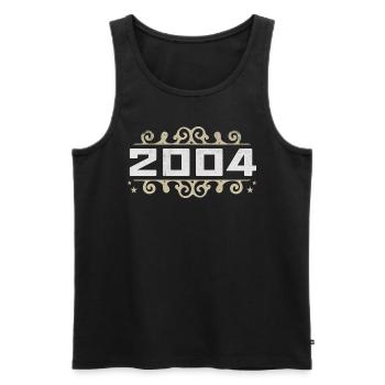 Jahrgang 2004 Retro Geburtstag 2004 Vintage 2004 - Männer Premium Bio Tank Top - Schwarz - Vorne - AI Model Male 178 light (178cm)