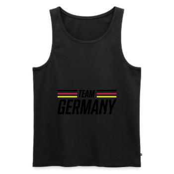 germany flag germany team - Men's Premium Organic Tank Top - black - Front - AI Model Male 178 light (178cm)