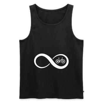 Unendlichkeit und Radfahren - (F) - Männer Premium Bio Tank Top - Schwarz - Vorne - Michal (187cm)
