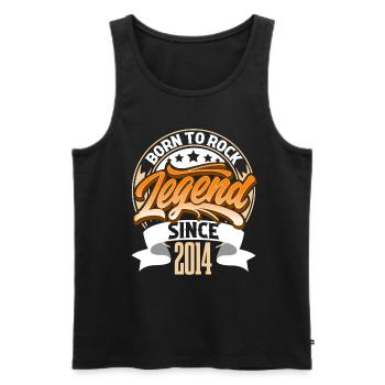 2014 Year of birth Birthday Legend Born To Rock - Men's Premium Organic Tank Top - black - Front - Michal (187cm)