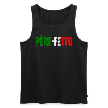 Père Fetto, Pere Origine Italie Papa Italien Homme - Débardeur bio Premium Homme - noir - Devant - Michal (187cm)
