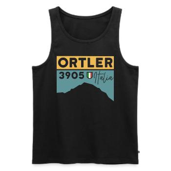 Ortler Ascent Souvenir Mountain Tour Ski Touring Tour - Men's Premium Organic Tank Top - black - Front - AI Model Male 178 light (178cm)