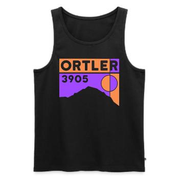 Ortler ascent, hike, ski tour, Solda, Italy - Men's Premium Organic Tank Top - black - Front - AI Model Male 178 light (178cm)