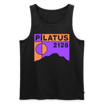 Pilatus Berg Lucerne Souvenir Souvenir - Débardeur bio Premium Homme - noir - Devant - Michal (187cm)
