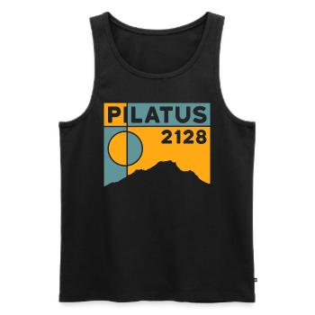 Pilatus Berg Lucerne Hiking Lake Lucerne - Men's Premium Organic Tank Top - black - Front - AI Model Male 178 light (178cm)