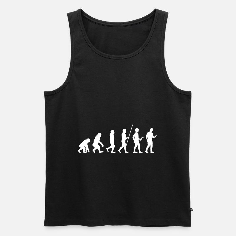 Evolution Smartphone Generation - Männer Premium Bio Tank Top - Schwarz