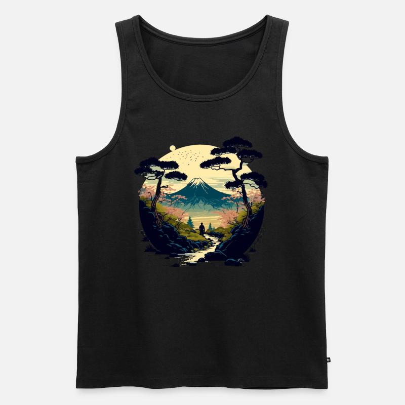 Kirschbaum - Männer Premium Bio Tank Top - Schwarz