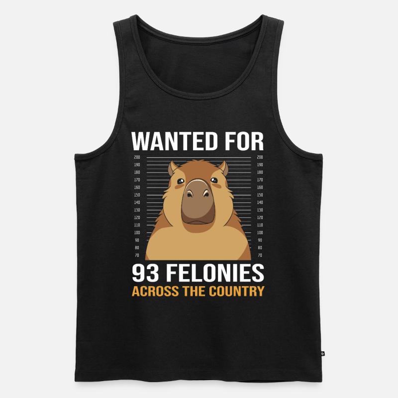 Capybara Capibara - Männer Premium Bio Tank Top - Schwarz