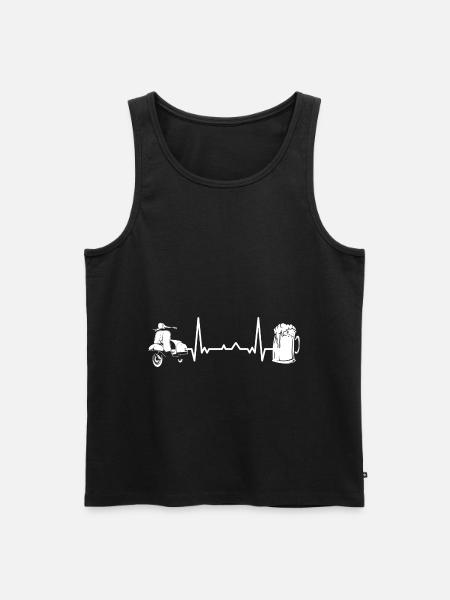 Motorroller Mofa Moped Roller - Männer Premium Bio Tank Top - Schwarz