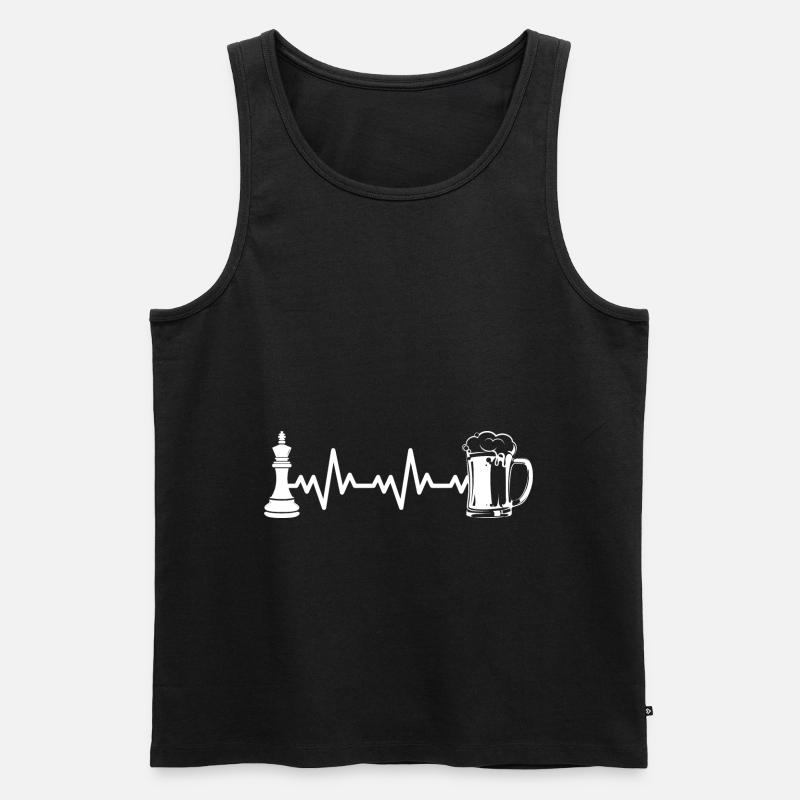 Schach Schachfigur - Männer Premium Bio Tank Top - Schwarz