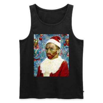 Weihnachtsmann, Van Gogh Père Noël, Van Gogh - Débardeur bio Premium Homme - noir - Devant - AI Model Male 178 light (178cm)