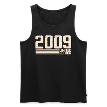 2009 Jahrgang 2009 Geburtstag 2009 Retro 2009 - Männer Premium Bio Tank Top - Schwarz - Vorne - AI Model Male 178 light (178cm)