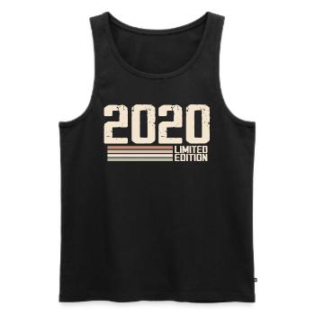 2020 Jahrgang 2020 Geburtstag 2020 Retro 2020 - Männer Premium Bio Tank Top - Schwarz - Vorne - AI Model Male 178 light (178cm)