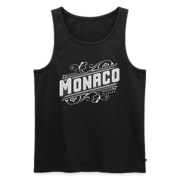 Monaco - Monte Carlo - Men's Premium Organic Tank Top - black - Front - AI Model Male 178 light (178cm)