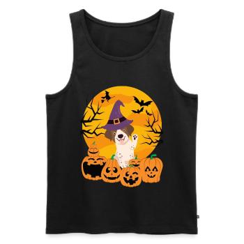 Deutsch Pointer Halloween Costume Dog - Men's Premium Organic Tank Top - black - Front - AI Model Male 178 light (178cm)