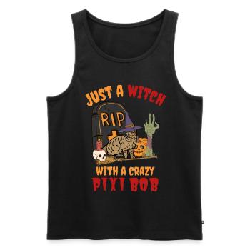 Mignon et effrayant Pixiebob Chat Halloween - Débardeur bio Premium Homme - noir - Devant - Michal (187cm)