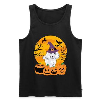 Cute Poodle Halloween Costume Dog - Men's Premium Organic Tank Top - black - Front - Michal (187cm)
