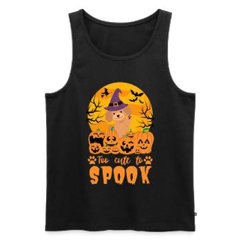 Cute Poodle Halloween Costume Dog - Men's Premium Organic Tank Top - black - Front - Michal (187cm)
