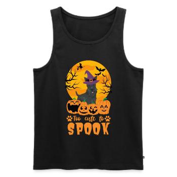 Mignon Schnauzer Halloween Costume Chien - Débardeur bio Premium Homme - noir - Devant - Michal (187cm)
